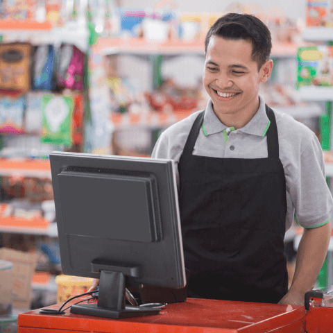 Small Business Owner Buys Inventory